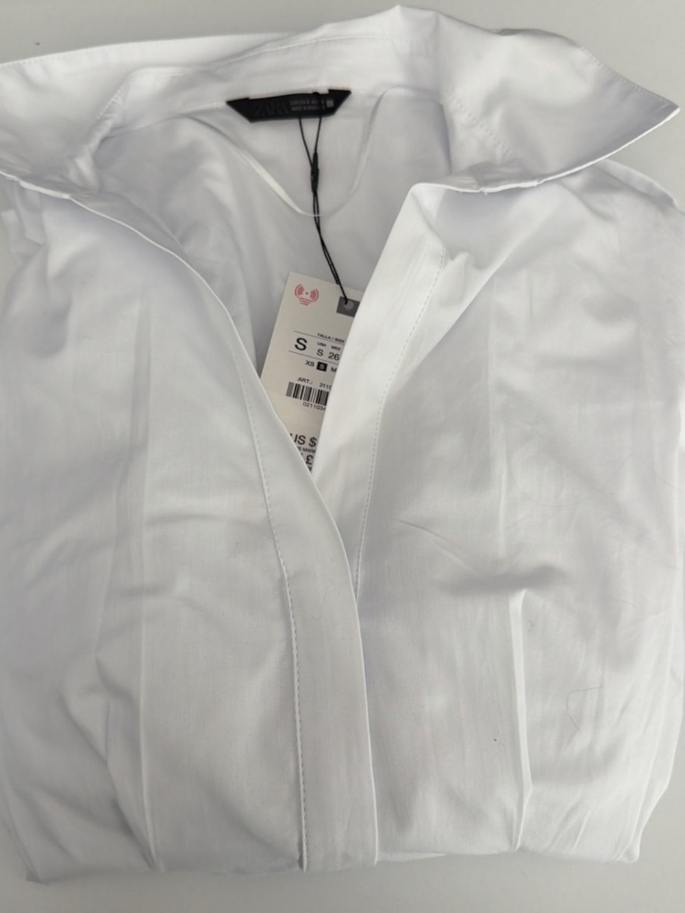 Zara White Button-Down Shirt - Women's